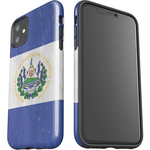 El Salvador Flag Distressed iPhone 11 Impact Case