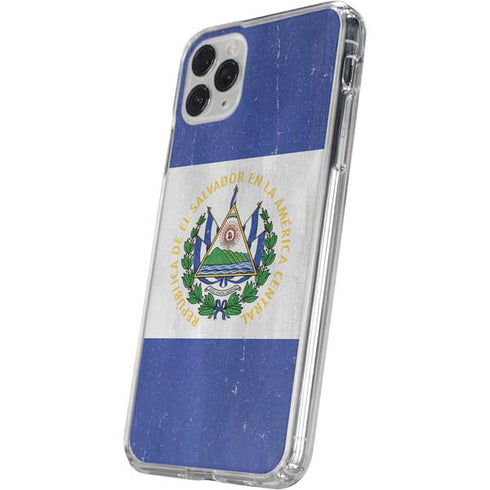 El Salvador Flag Distressed iPhone 11 Pro Clear Case