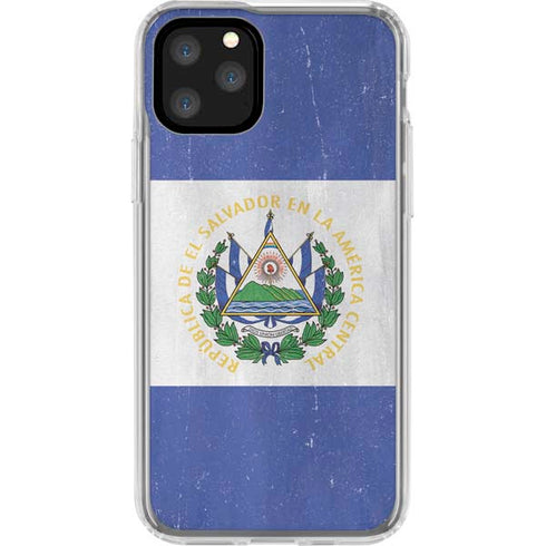 El Salvador Flag Distressed iPhone 11 Pro Clear Case