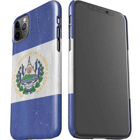 El Salvador Flag Distressed iPhone 11 Pro Max Lite Case