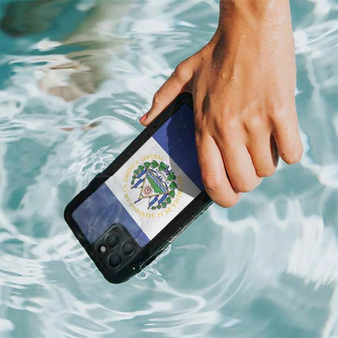 El Salvador Flag Distressed iPhone 11 Pro Max Waterproof Case
