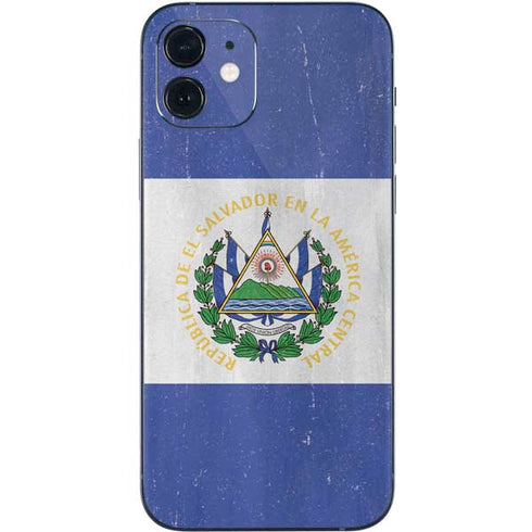 El Salvador Flag Distressed iPhone 12 Mini Skin