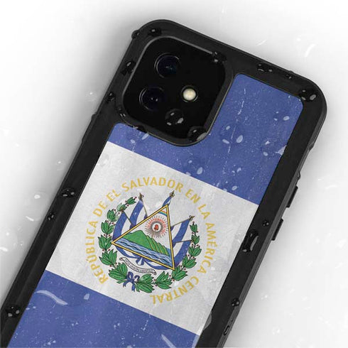 El Salvador Flag Distressed iPhone 12 Mini Waterproof Case