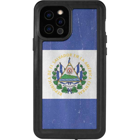 El Salvador Flag Distressed iPhone 12 Pro Waterproof Case