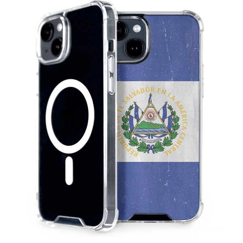 El Salvador Flag Distressed iPhone 13 MagSafe Case