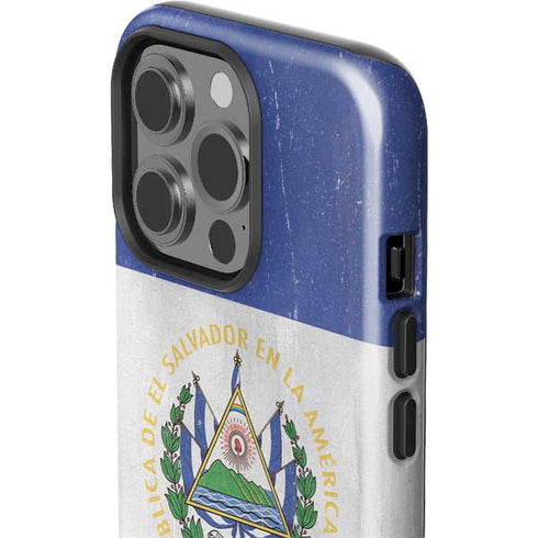 El Salvador Flag Distressed iPhone 13 Pro Impact Case
