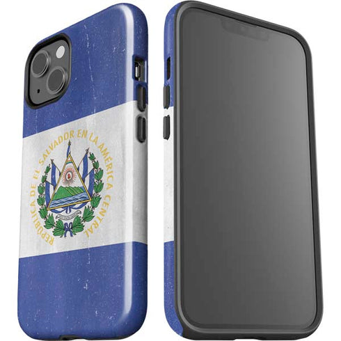 El Salvador Flag Distressed iPhone 15 Plus Impact Case