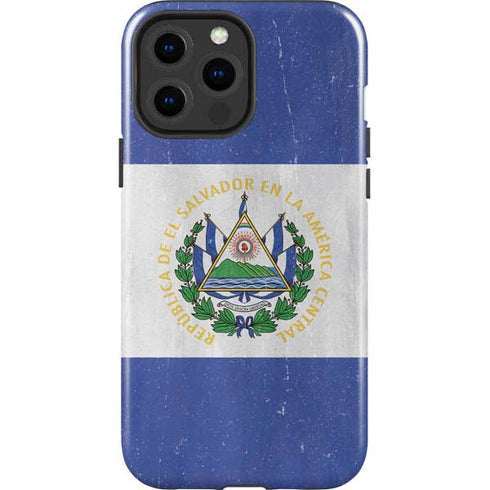 El Salvador Flag Distressed iPhone 15 Pro Max Impact Case