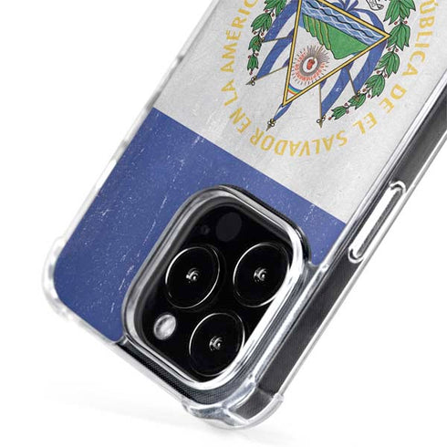 El Salvador Flag Distressed iPhone 14 Pro Max MagSafe Case