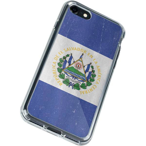 El Salvador Flag Distressed iPhone SE (2nd & 3rd Gen) Clear Case
