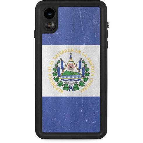 El Salvador Flag Distressed iPhone XR Waterproof Case