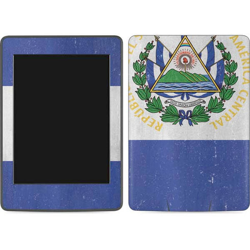 El Salvador Flag Distressed Amazon Kindle Skin