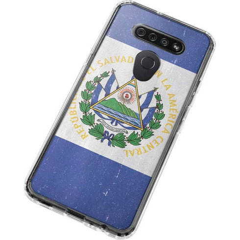 El Salvador Flag Distressed LG K51/Q51 Clear Case
