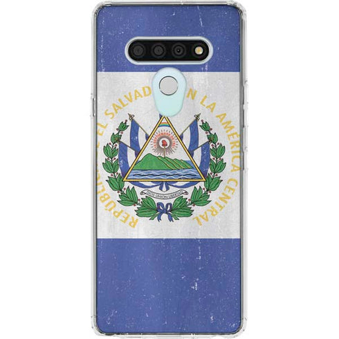 El Salvador Flag Distressed LG Stylo 6 Clear Case