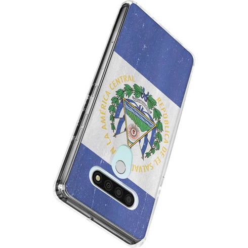 El Salvador Flag Distressed LG Stylo 6 Clear Case