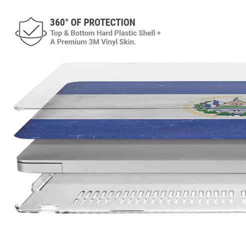 El Salvador Flag Distressed MacBook Air 13in M1 (2021) Case plus Skin