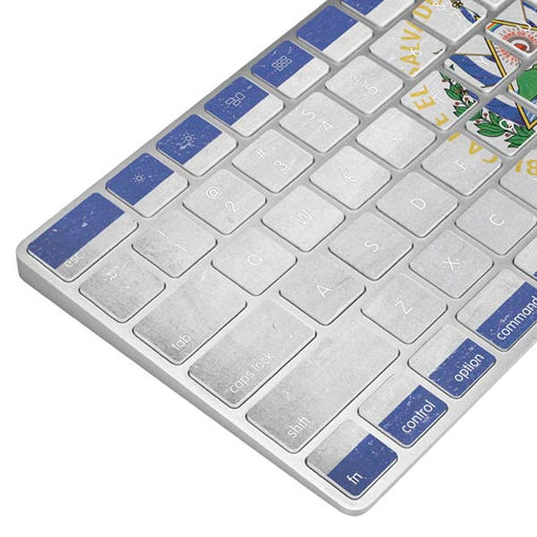 El Salvador Flag Distressed Magic Keyboard Skin