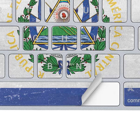 El Salvador Flag Distressed Magic Keyboard Skin
