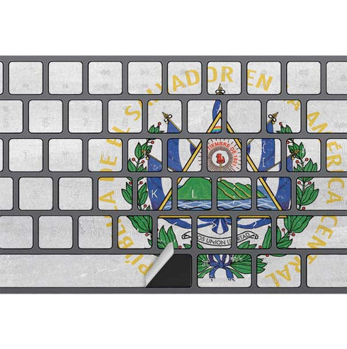 El Salvador Flag Distressed Magic Keyboard with Numeric Keypad Skin