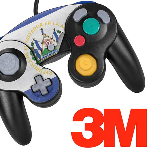 El Salvador Flag Distressed Nintendo GameCube Controller Skin