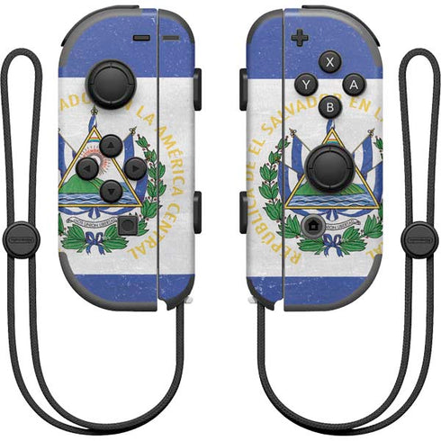 El Salvador Flag Distressed Nintendo Joy-Con (L/R) Controller Skin