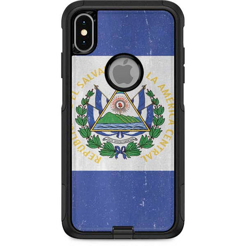 El Salvador Flag Distressed Otterbox Commuter iPhone Skin