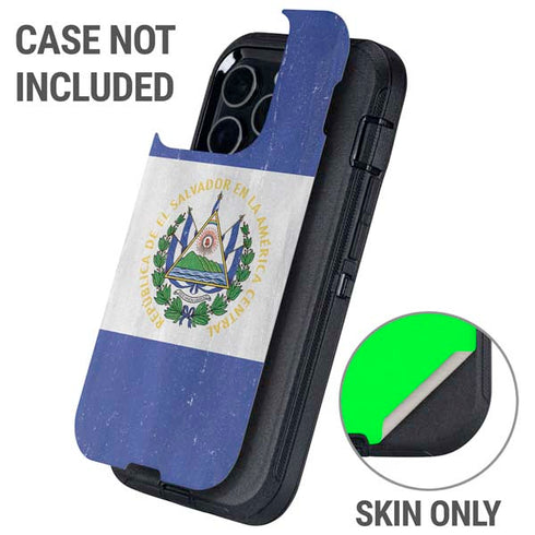 El Salvador Flag Distressed Otterbox Defender iPhone Skin