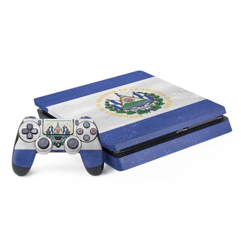 El Salvador Flag Distressed PS4 Slim Bundle Skin