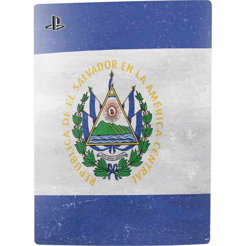El Salvador Flag Distressed PS5 Console Skin