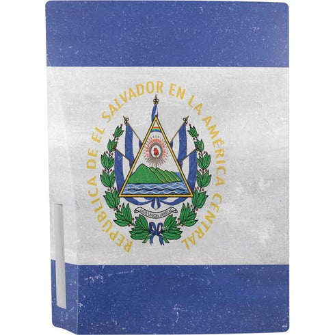 El Salvador Flag Distressed PS5 Console Skin