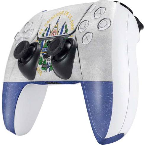 El Salvador Flag Distressed PS5 Controller Skin
