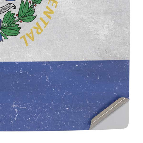 El Salvador Flag Distressed PS5 Slim Disk Console Skin