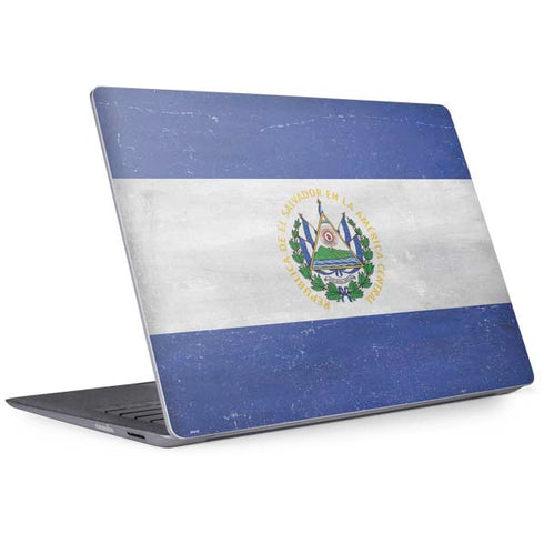El Salvador Flag Distressed Surface Laptop 2 Skin