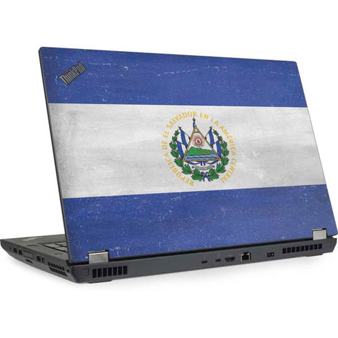 El Salvador Flag Distressed Lenovo ThinkPad Skin