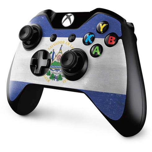 El Salvador Flag Distressed Xbox One Controller Skin