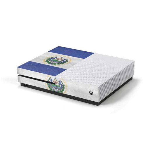El Salvador Flag Distressed Xbox One S Console Skin