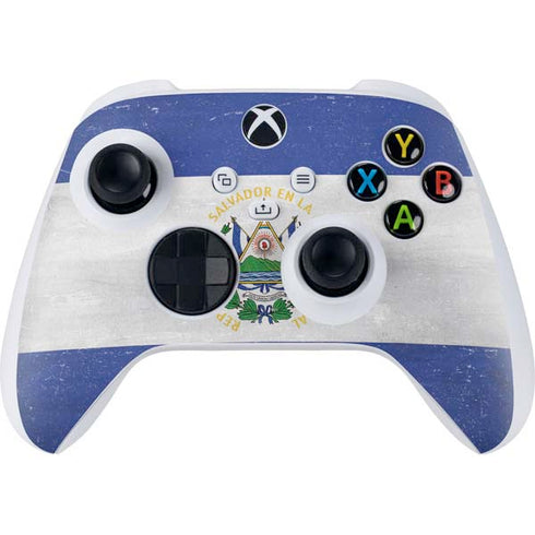 El Salvador Flag Distressed Xbox Series S Controller Skin