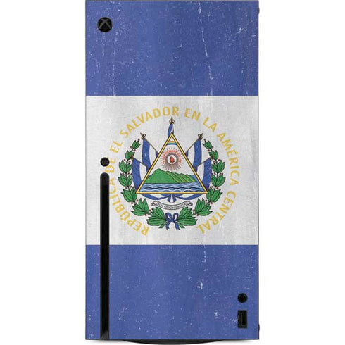 El Salvador Flag Distressed Xbox Series X Console Skin