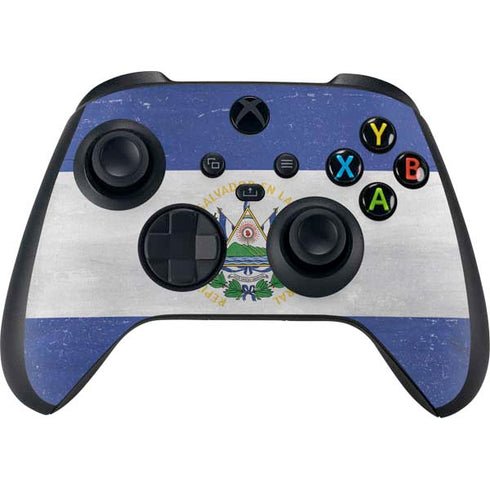 El Salvador Flag Distressed Xbox Series X Controller Skin