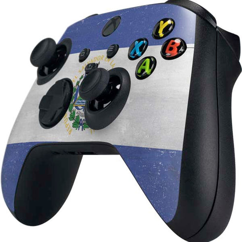 El Salvador Flag Distressed Xbox Series X Controller Skin