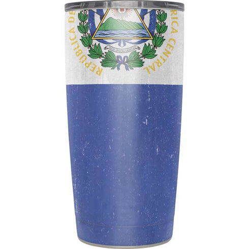 El Salvador Flag Distressed Yeti 20oz Tumbler Skin