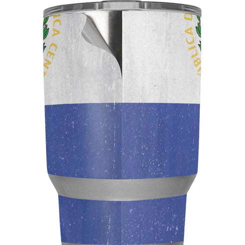 El Salvador Flag Distressed Yeti 20oz Tumbler Skin