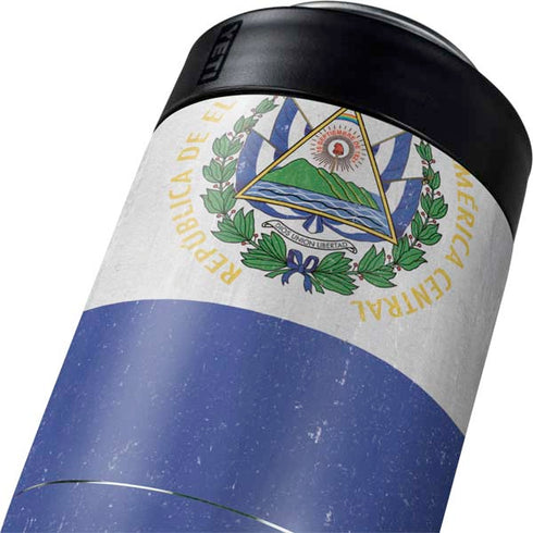 El Salvador Flag Distressed Yeti Colster Can Insulator Skin