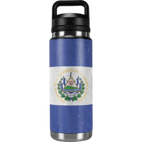 El Salvador Flag Distressed YETI Rambler 26oz Bottle Skin