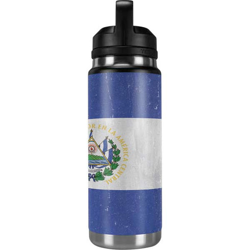 El Salvador Flag Distressed YETI Rambler 26oz Bottle Skin
