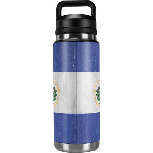El Salvador Flag Distressed YETI Rambler 26oz Bottle Skin
