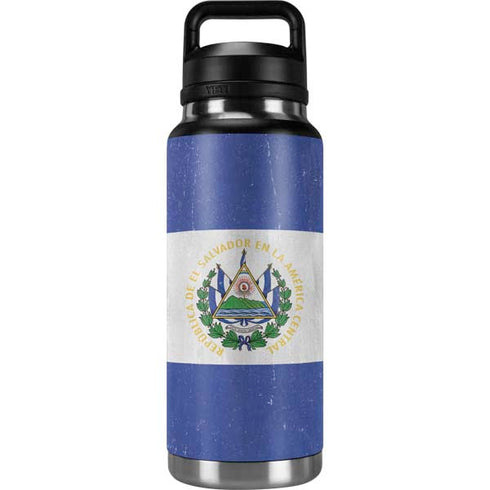 El Salvador Flag Distressed YETI Rambler 36oz Bottle Skin