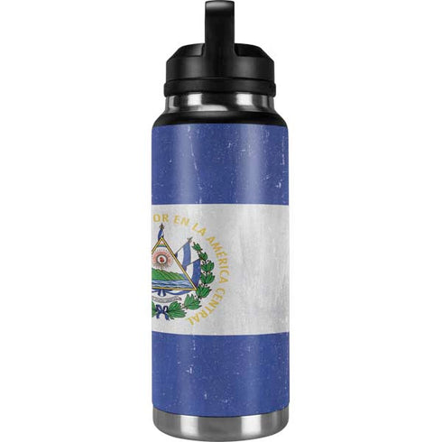 El Salvador Flag Distressed YETI Rambler 36oz Bottle Skin