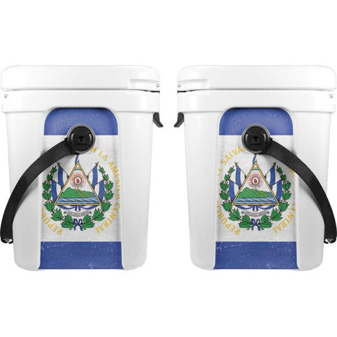 El Salvador Flag Distressed YETI Roadie 24 Hard Cooler Skin