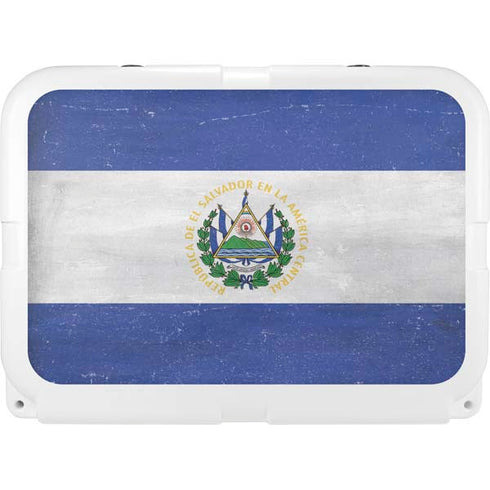 El Salvador Flag Distressed YETI Tundra 35 Hard Cooler Skin